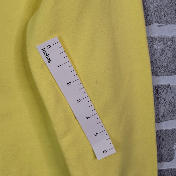 Neon Buddha Yellow Bohemian Coastal Ruffle Hem Top Women's Size Petite Small - Picture 10 of 14